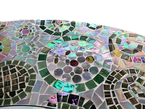 round mosaic mirror